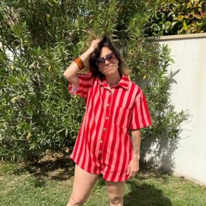 COMBI-SHORT RAYÉ LÉONIA
