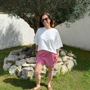 SHORT VICHY ROUGE